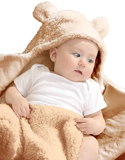 Load image into Gallery viewer, Cute Newborn Baby Boys Girls Blankets Plush Swaddle Blankets Brown
