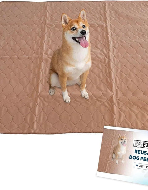 Load image into Gallery viewer, Reusable Dog Pee Pads - Waterproof Training Pads for Dogs - Washable &amp; Sanitary - Rounded Corners - Laminated, Lightweight, Durable - Pet Essentials for Puppy Training and Whelping - 48" X 60"
