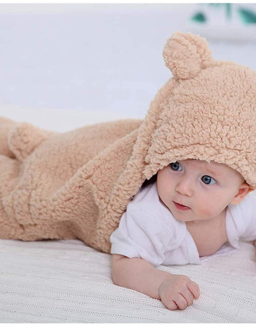 Load image into Gallery viewer, Cute Newborn Baby Boys Girls Blankets Plush Swaddle Blankets Brown
