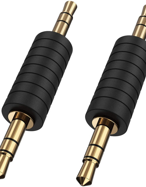 Load image into Gallery viewer, 2 Pack 3.5Mm 1/8 Stereo Jack to 3.5Mm Audio Male to Male Adapter Connectors Gold Plated Compatible with for Taotronics, Mpow BH129 Bluetooth Receiver

