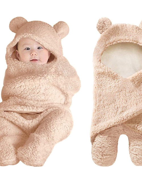 Load image into Gallery viewer, Cute Newborn Baby Boys Girls Blankets Plush Swaddle Blankets Brown
