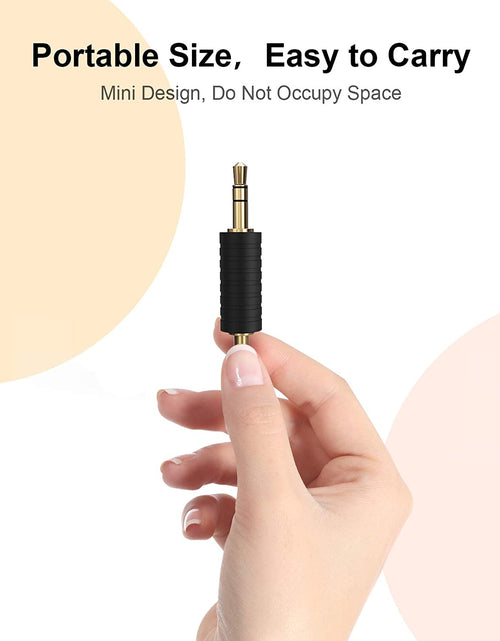 Load image into Gallery viewer, 2 Pack 3.5Mm 1/8 Stereo Jack to 3.5Mm Audio Male to Male Adapter Connectors Gold Plated Compatible with for Taotronics, Mpow BH129 Bluetooth Receiver
